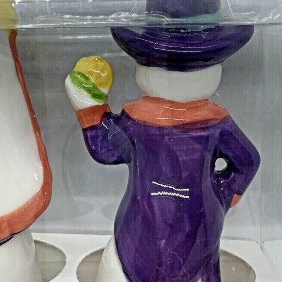 Halloween & Dia De Los Muertos Bride & Groom Salt & Pepper Shaker Set - Picture 6 of 12